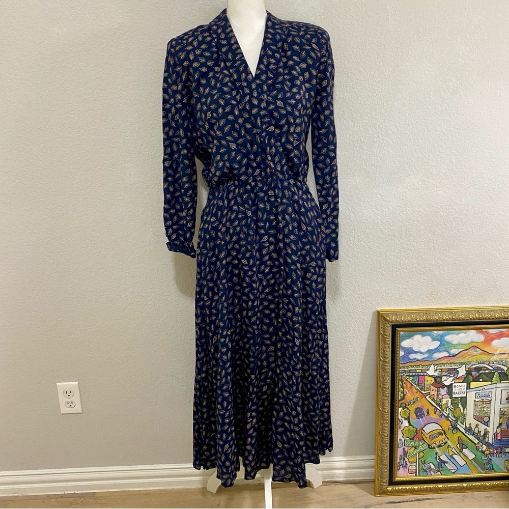 Vintage Jackie Bernard for Eklektic Patterned Dress, 100% Rayon, ***See flaw****